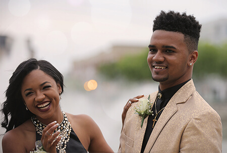 couple in a prom