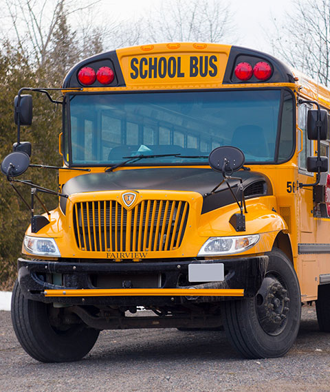 yellow bus exterior